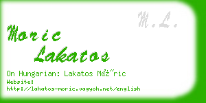 moric lakatos business card